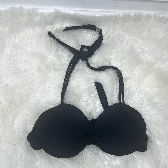 NWOT California Waves BLACK Juniors' Underwire Push-up Bikini Swim Top - Picture 4 of 9